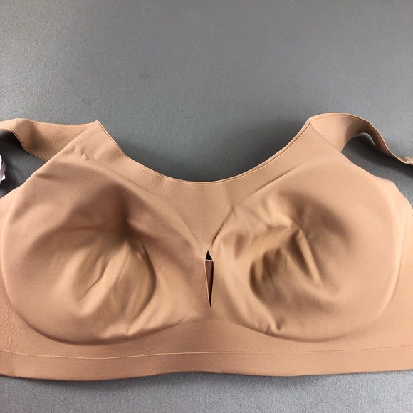 Ambrielle No Show Seamless Nude Scoop Neck Lounge Bra Size S - Picture 5 of 11